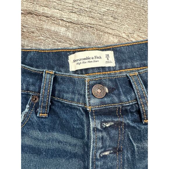 Abercrombie & Fitch distressed jean shorts sz 28/4 - Picture 2 of 5